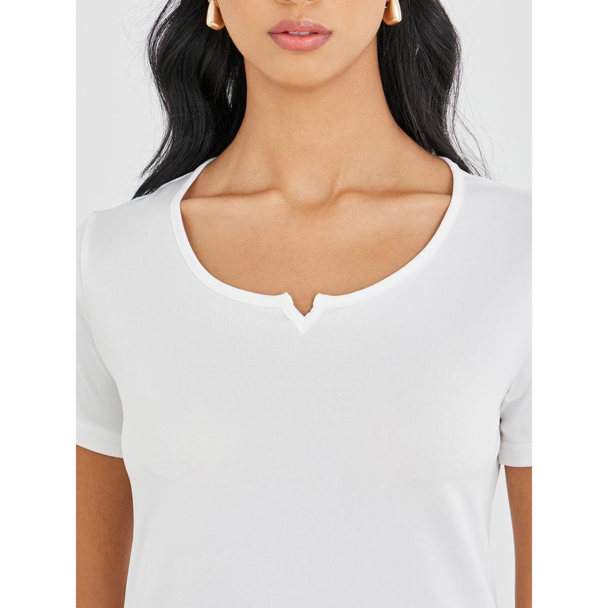 Styli Solid Round Neck T-Shirt-women-clothing-tshirts-image-3