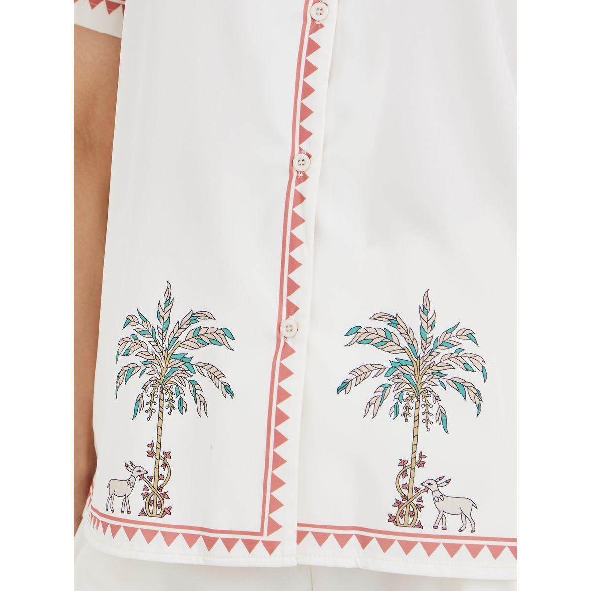 Styli Graphic Printed Buttoned Shirt and Pants Co-Ords-women-clothing-coordsets-image-4