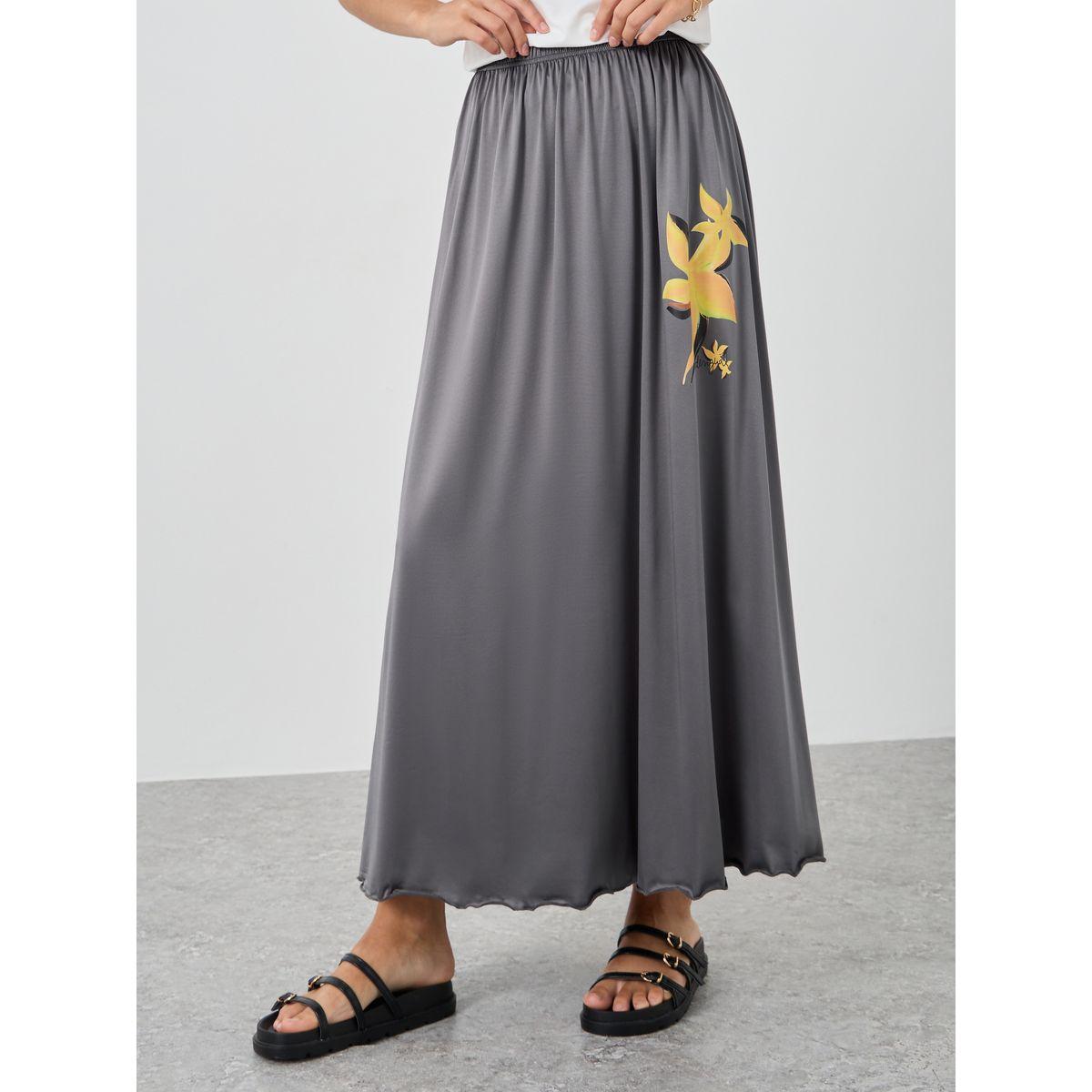 Styli Floral Printed A-Line Maxi Skirt-women-clothing-bottoms-skirts-image-2