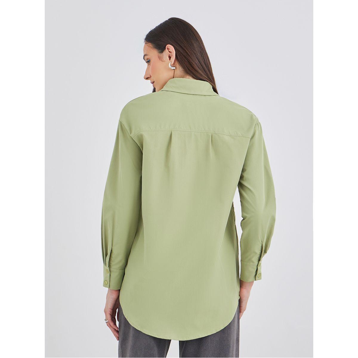 بلوزة بتفاصيل أزرار مع شارة-women-clothing-shirtsandblouses-shirts-image-5