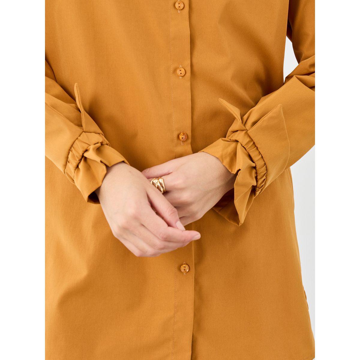 بلوزة طويلة مع أكمام بأساور وأزرار غلق-women-clothing-shirtsandblouses-shirts-image-4