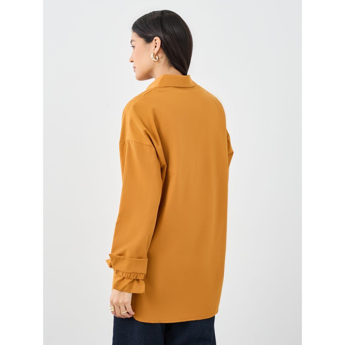 بلوزة طويلة مع أكمام بأساور وأزرار غلق-women-clothing-shirtsandblouses-shirts-image-5