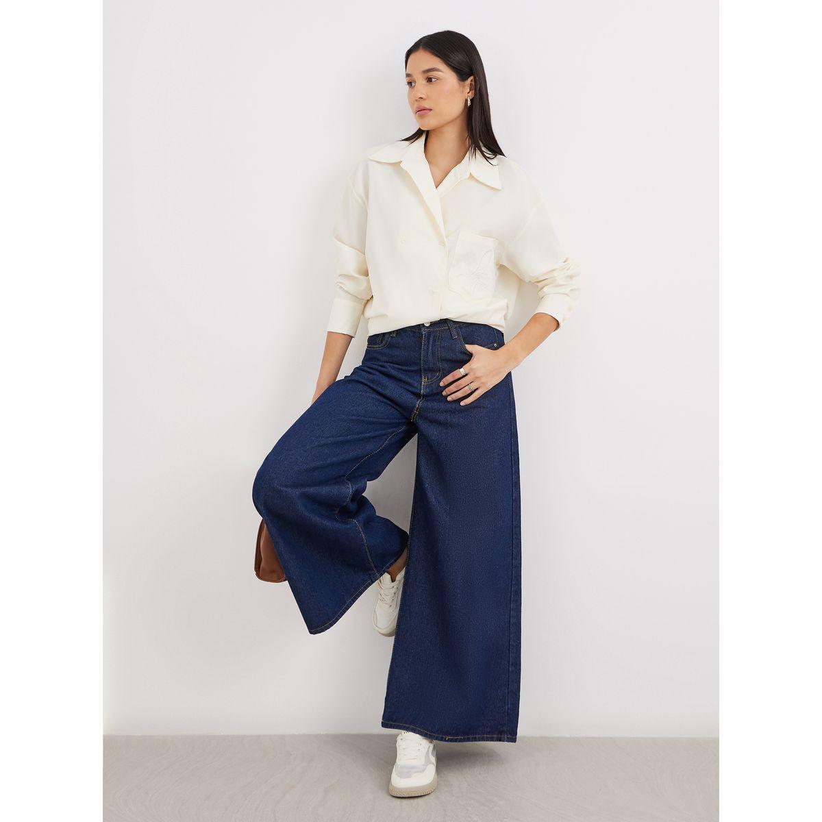 بلوزة طويلة فضفاضة مع جيب-women-clothing-shirtsandblouses-shirts-image-3