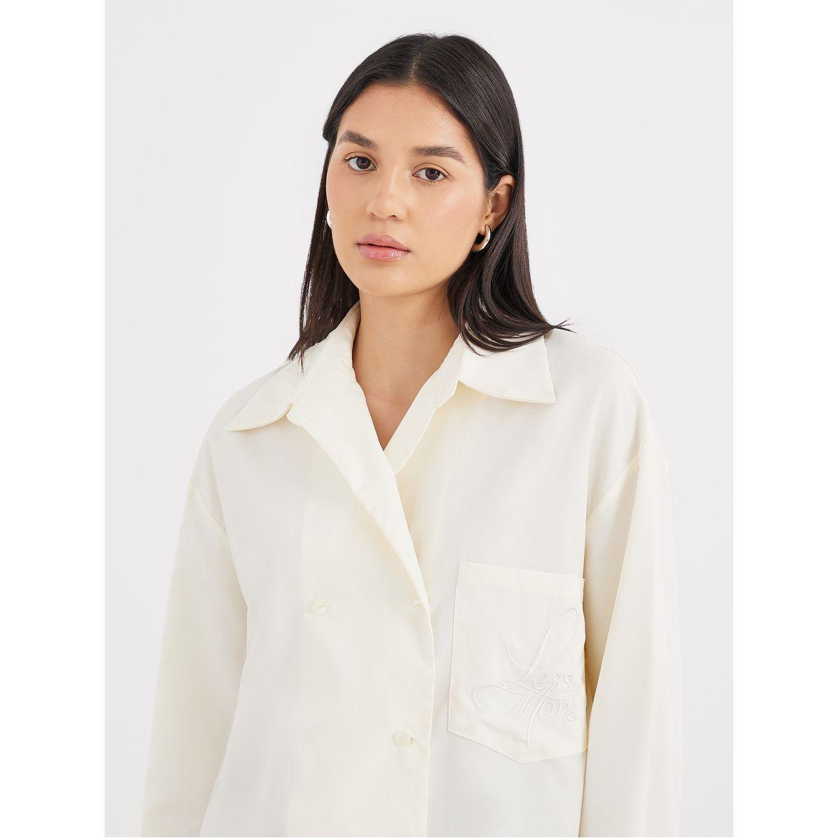 بلوزة طويلة فضفاضة مع جيب-women-clothing-shirtsandblouses-shirts-image-4