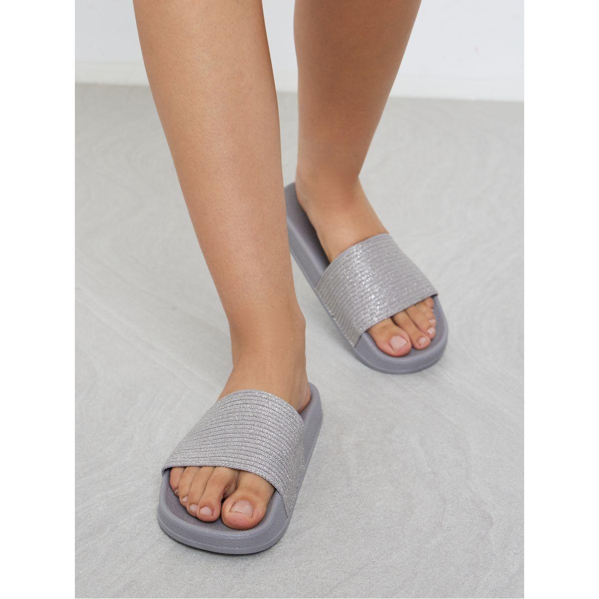 Styli Textured Slip On Flip Flop-women-shoes-flipflopsandslides-image-2