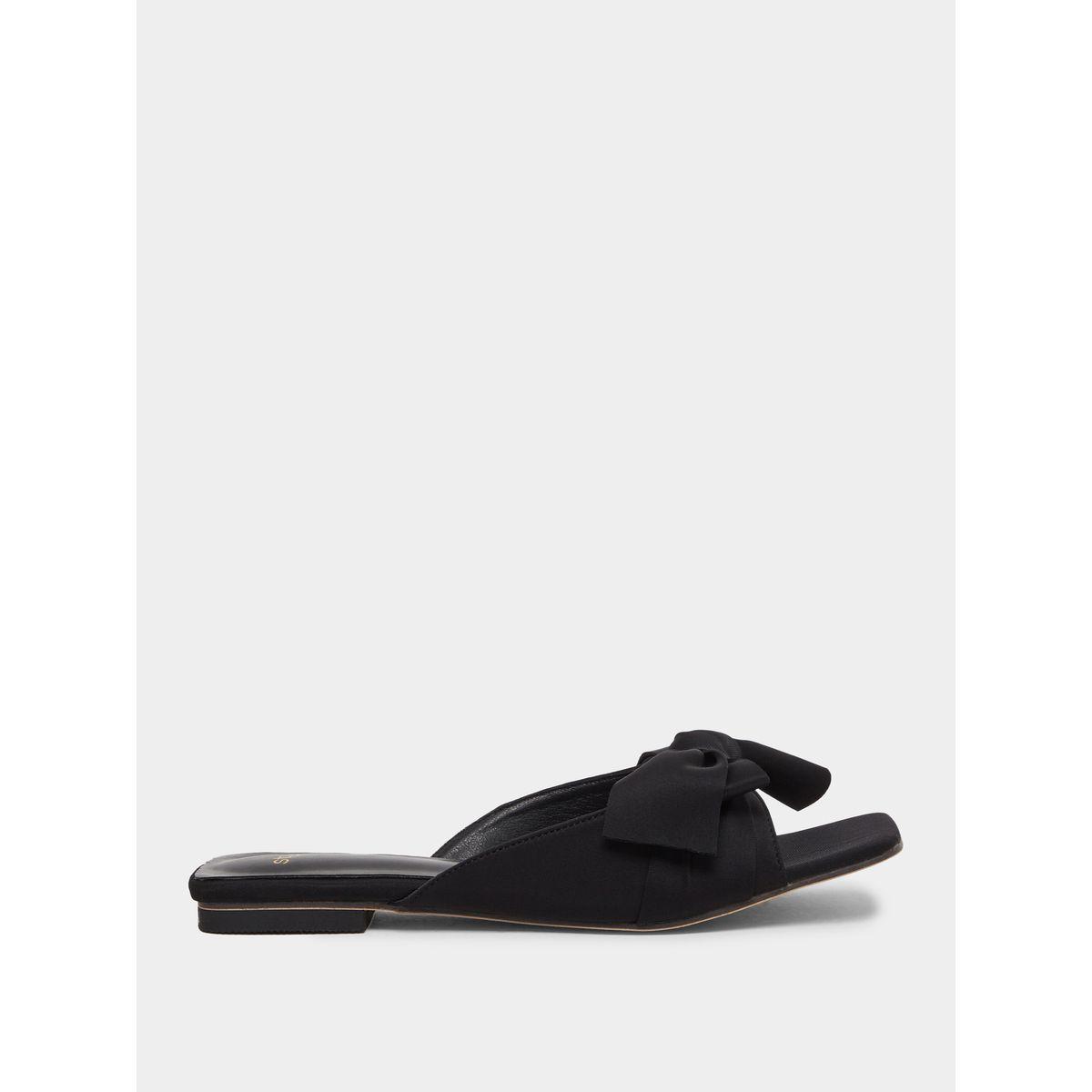 Styli Bow Detail Flat Sandals-women-shoes-sandals-flats-image-1