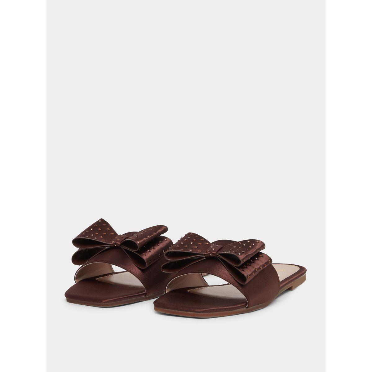 Styli Bow Detail Flat Sandals-women-shoes-sandals-flats-image-2
