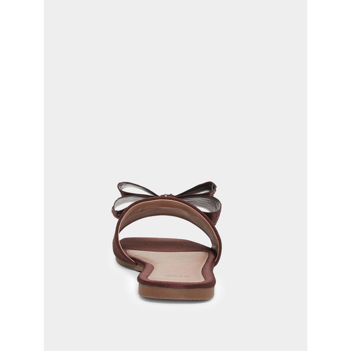 Styli Bow Detail Flat Sandals-women-shoes-sandals-flats-image-4