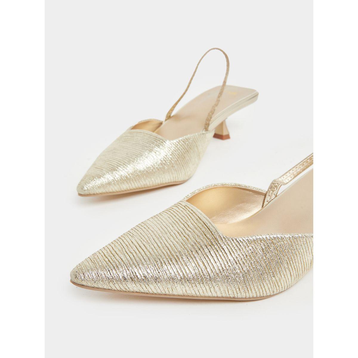 Styli Textured Pointed Toe Kitten Heel Shoes-women-shoes-heels-image-3