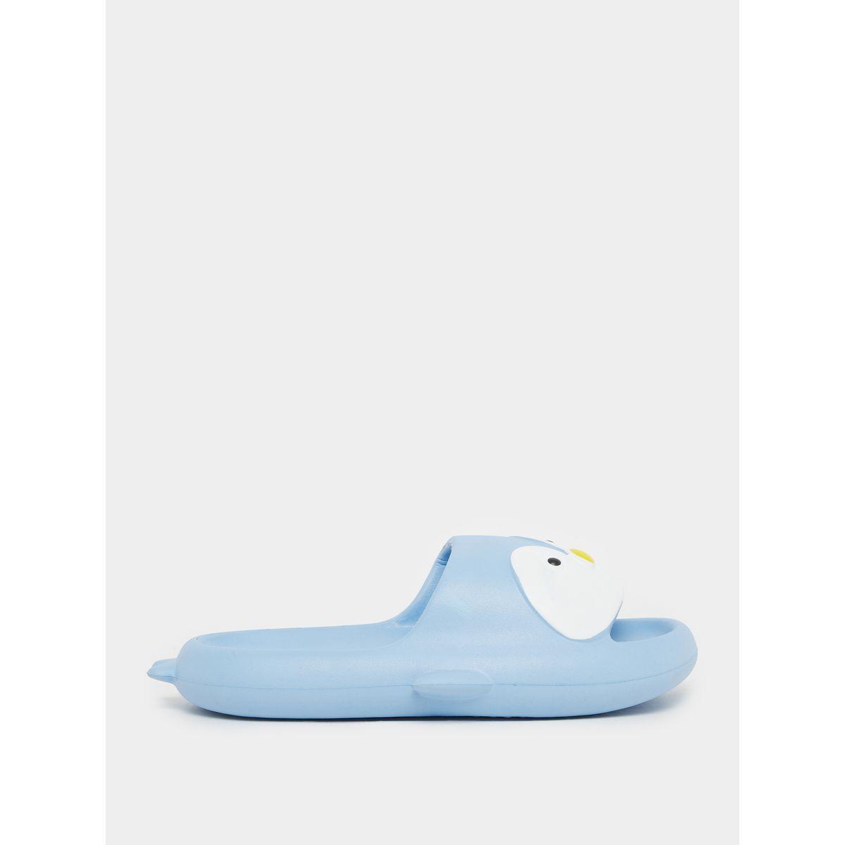 Styli Blue Penguin Print Slip-On Slides-women-shoes-flipflopsandslides-image-1