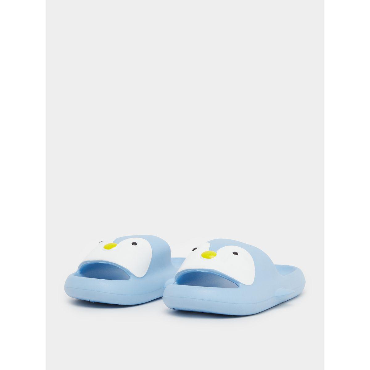 Styli Blue Penguin Print Slip-On Slides-women-shoes-flipflopsandslides-image-2