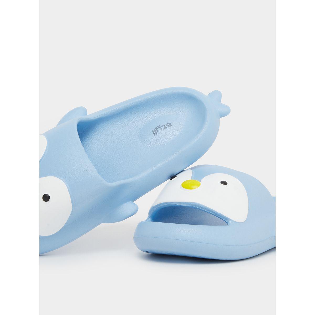 Styli Blue Penguin Print Slip-On Slides-women-shoes-flipflopsandslides-image-3
