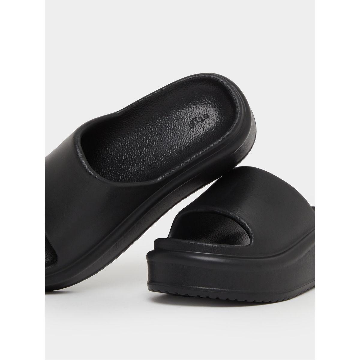 Styli Plain Open Toe Slip-On Flatform Slides-women-shoes-sandals-flats-image-3