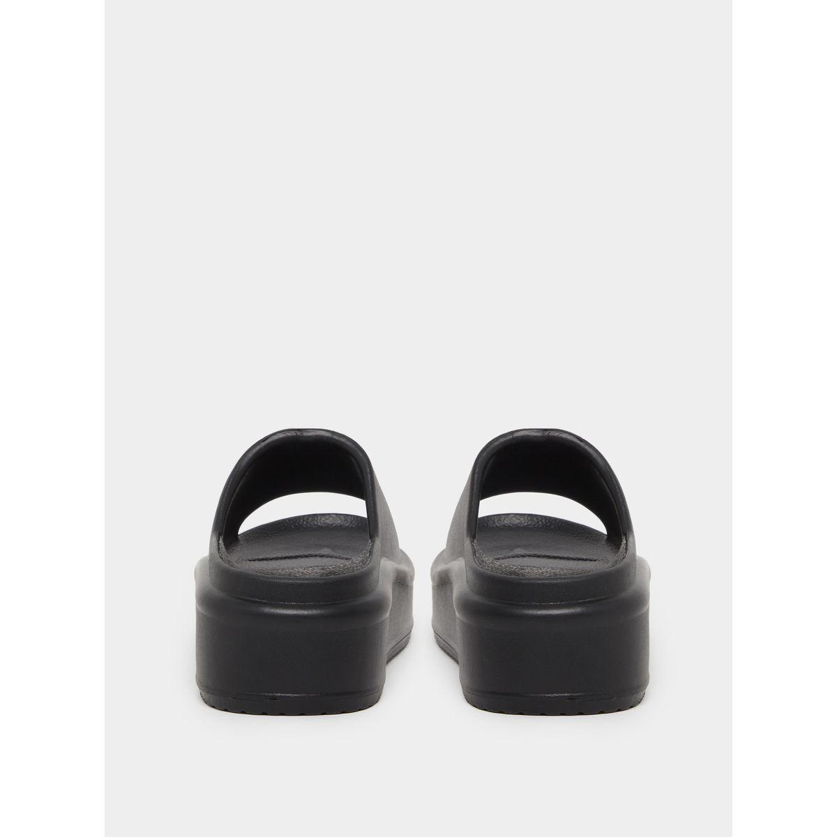Styli Plain Open Toe Slip-On Flatform Slides-women-shoes-sandals-flats-image-4
