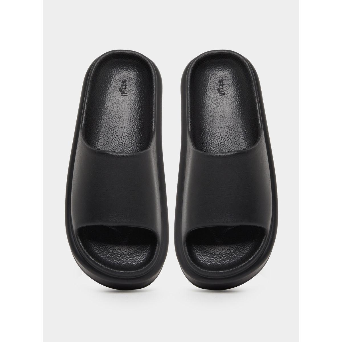 Styli Plain Open Toe Slip-On Flatform Slides-women-shoes-sandals-flats-image-5
