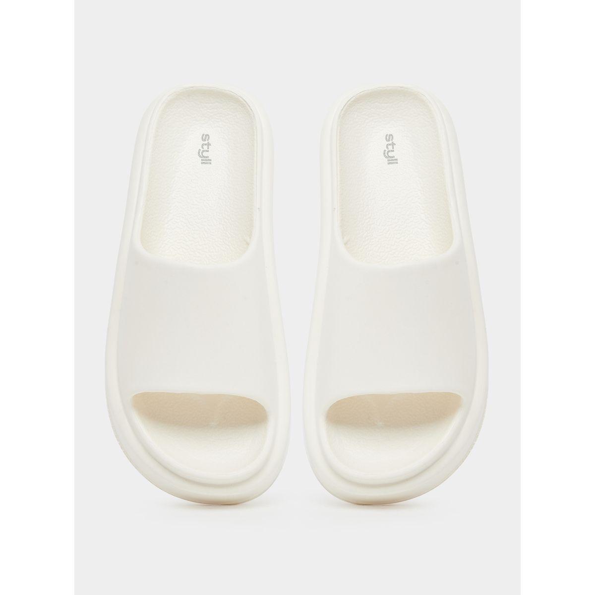 Styli Plain Open Toe Slip-On Flatform Slides-women-shoes-sandals-flats-image-5