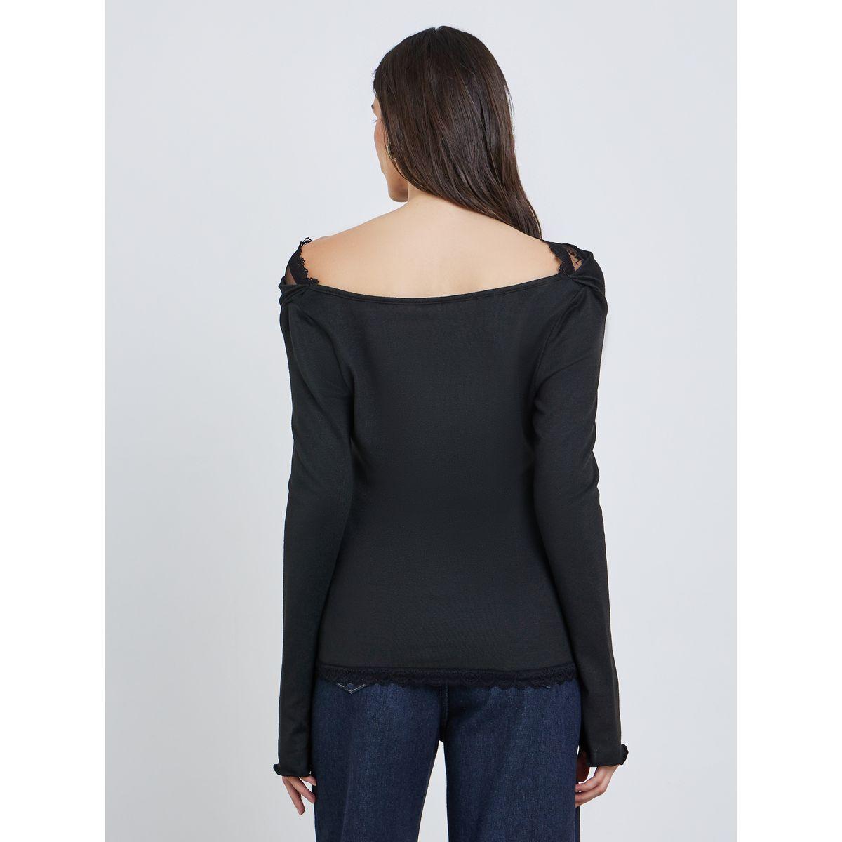 بلوزة بتداخلات دانتيل مع ياقة منسدلة-women-clothing-shirtsandblouses-blouses-image-4