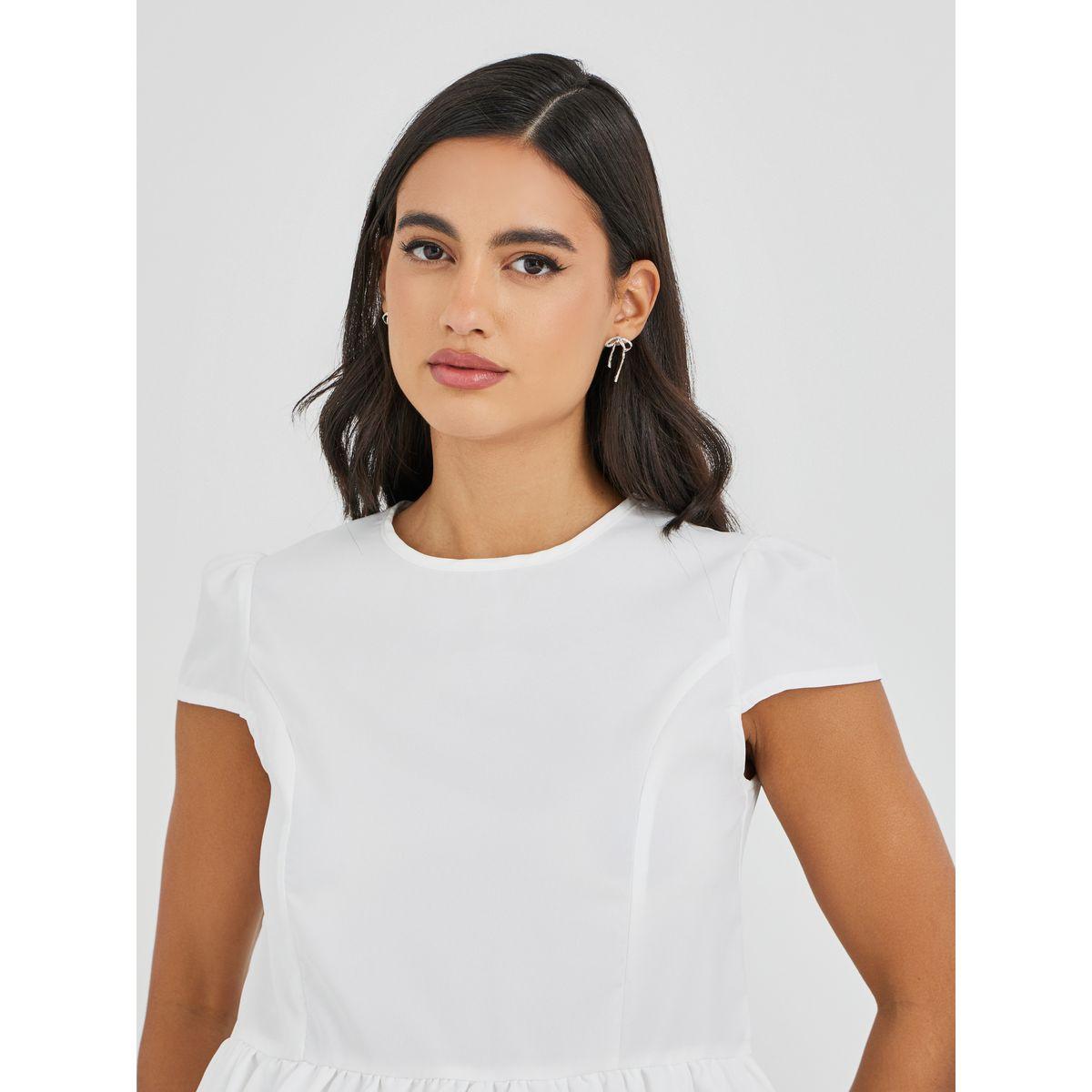 Styli Balloon Hem Short Sleeve Blouse-women-clothing-shirtsandblouses-blouses-image-3