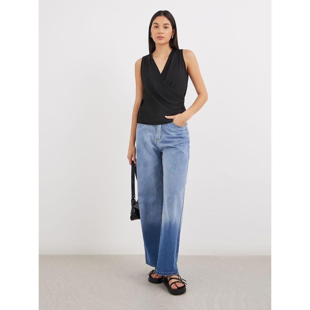 Styli Wrap V-Neck Sleeveless Knit Top-women-clothing-shirtsandblouses-blouses-image-2