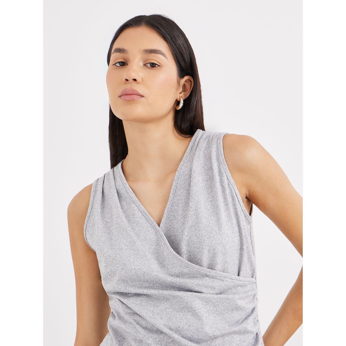بلوزة بدون أكمام بنمط لف-women-clothing-shirtsandblouses-blouses-image-3