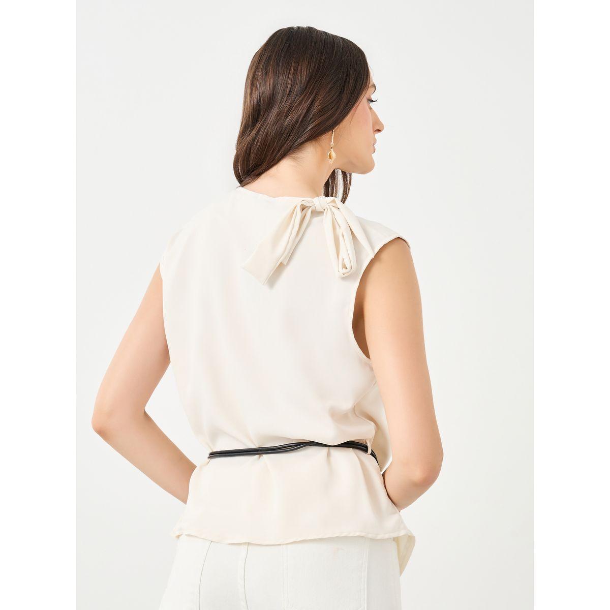 بلوزة سادة بياقة مُنسدلة-women-clothing-shirtsandblouses-blouses-image-4