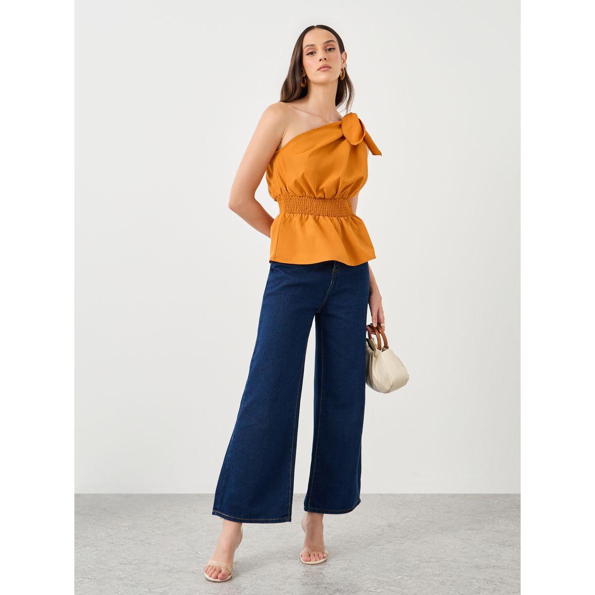 بلوزة بدون أكمام مع تفاصيل كتف واحد-women-clothing-shirtsandblouses-blouses-image-2