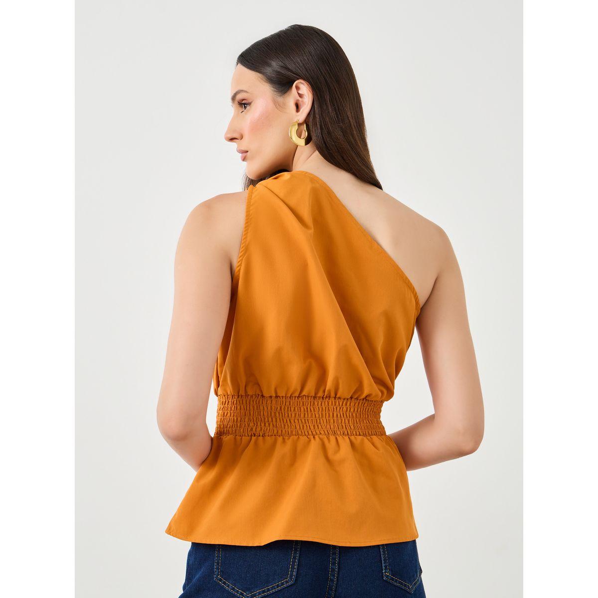 بلوزة بدون أكمام مع تفاصيل كتف واحد-women-clothing-shirtsandblouses-blouses-image-4