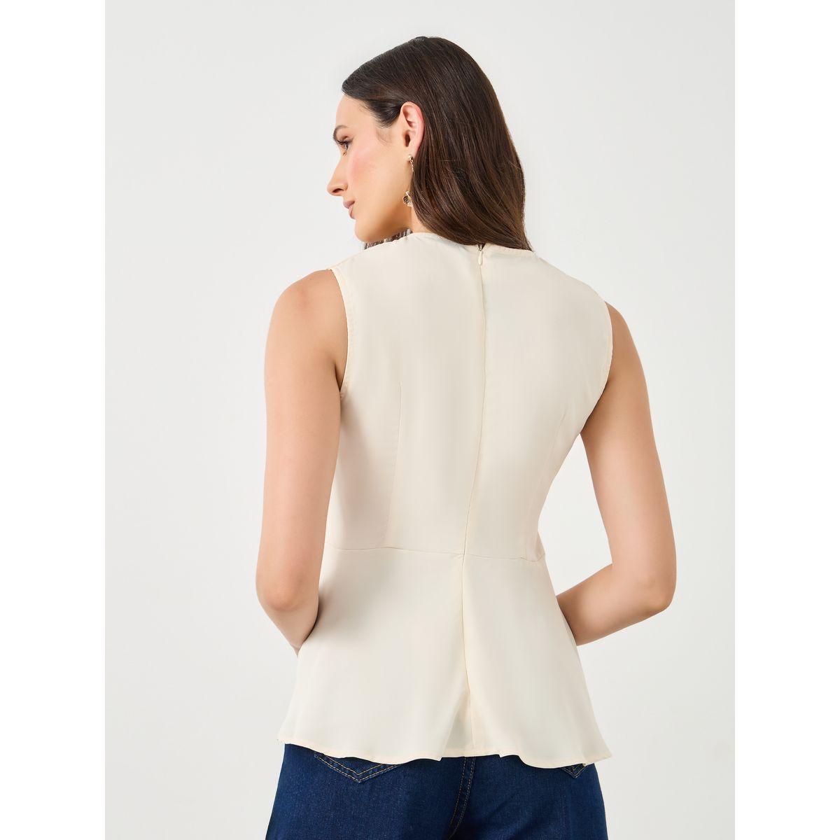 Styli Off White Shawl Drape Sleeveless Top-women-clothing-shirtsandblouses-blouses-image-4