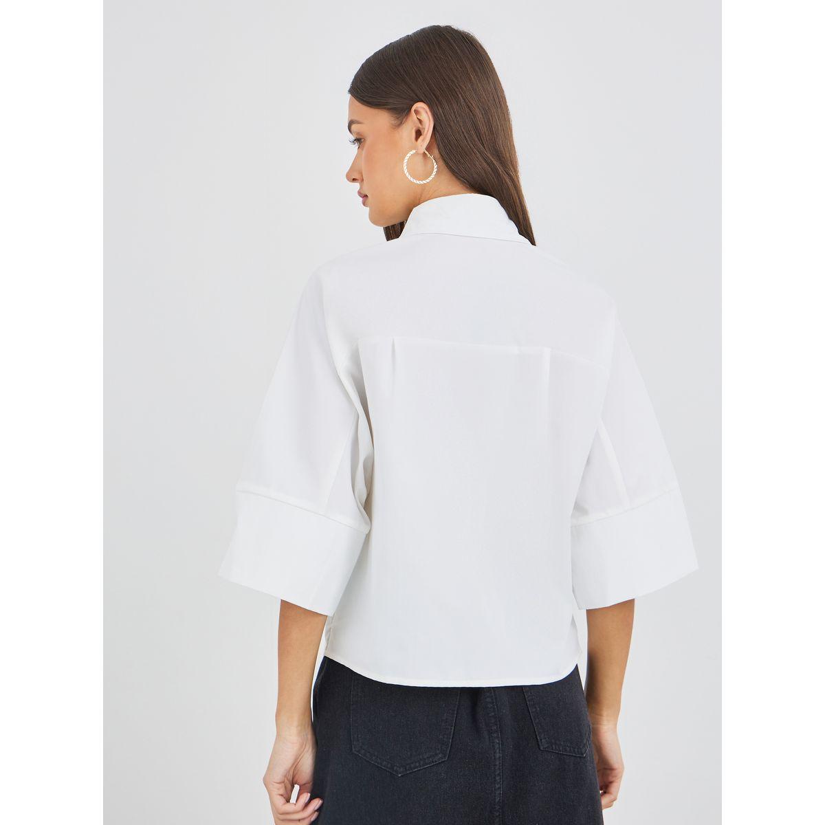 بلوزة بقصة بوكسي وياقة سبريد مع أزرار-women-clothing-shirtsandblouses-shirts-image-4