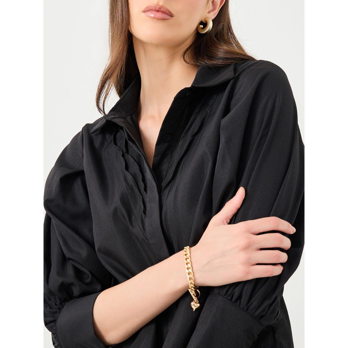 بلوزة بياقة مع تفاصيل مدروزة-women-clothing-shirtsandblouses-shirts-image-3