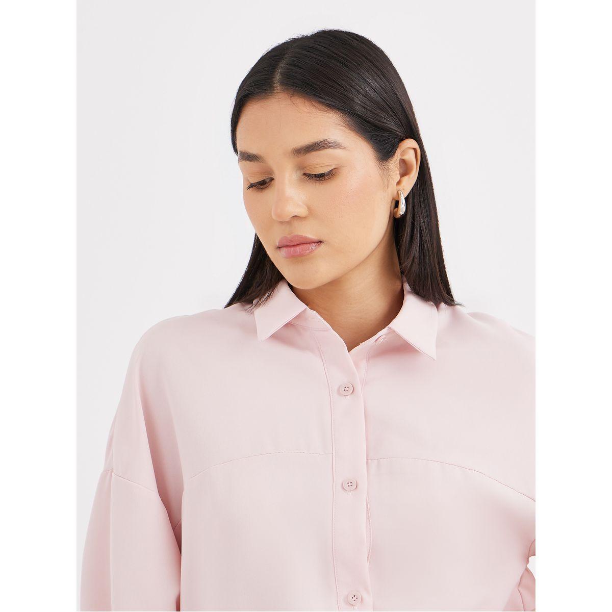 Styli Curved Hem Balloon Sleeve Oversized Shirt-women-clothing-shirtsandblouses-shirts-image-3