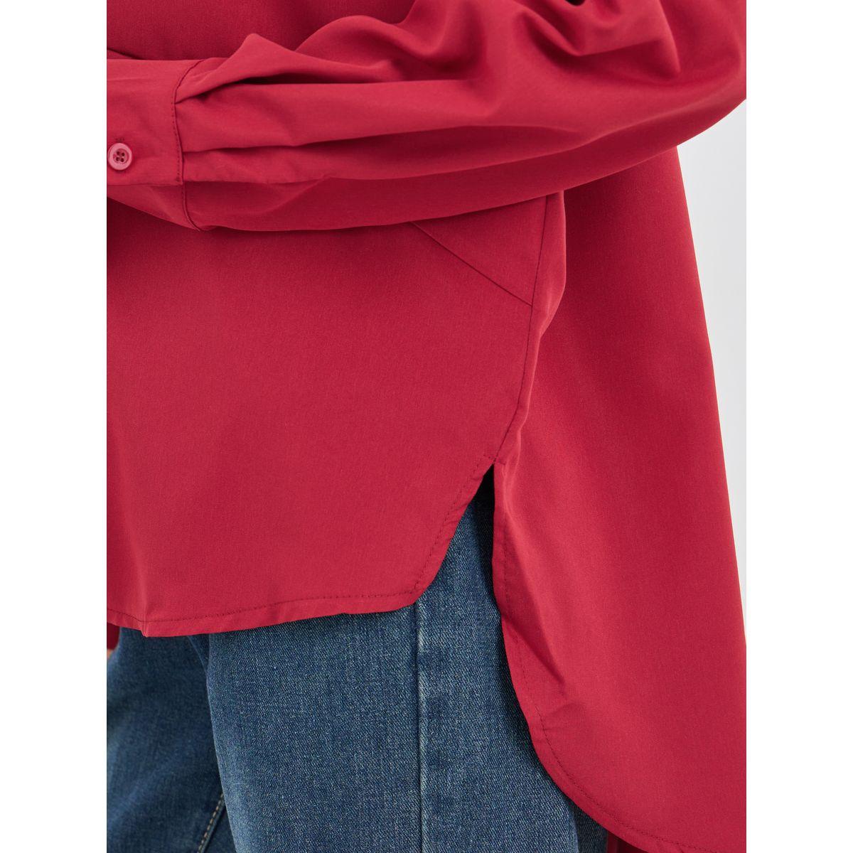 بلوزة فضفاضة سادة بأكمام طويلة-women-clothing-shirtsandblouses-shirts-image-4