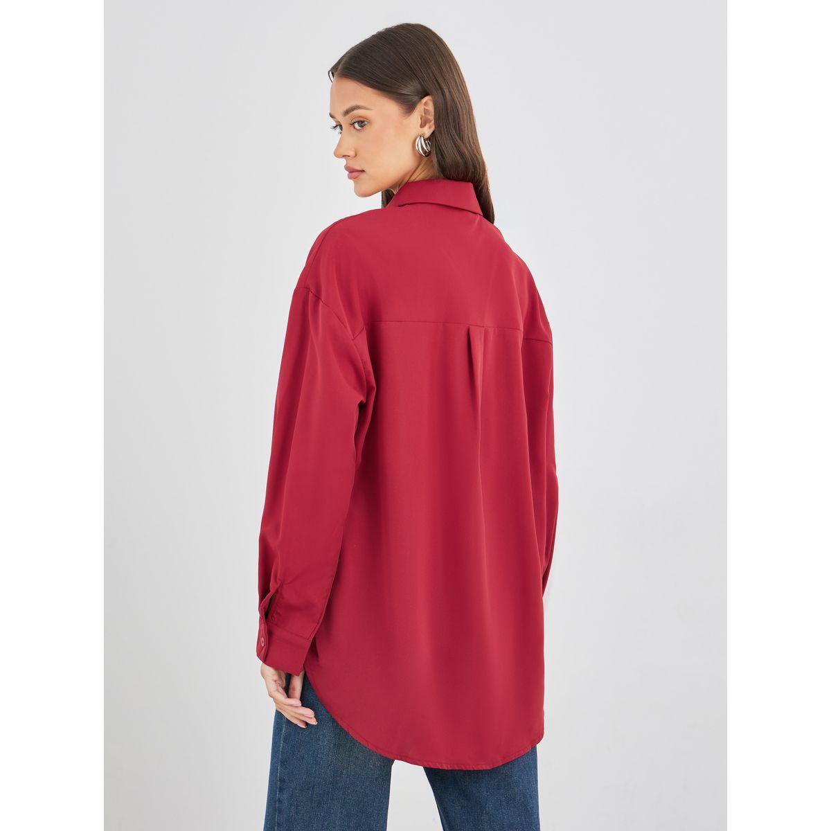بلوزة فضفاضة سادة بأكمام طويلة-women-clothing-shirtsandblouses-shirts-image-5