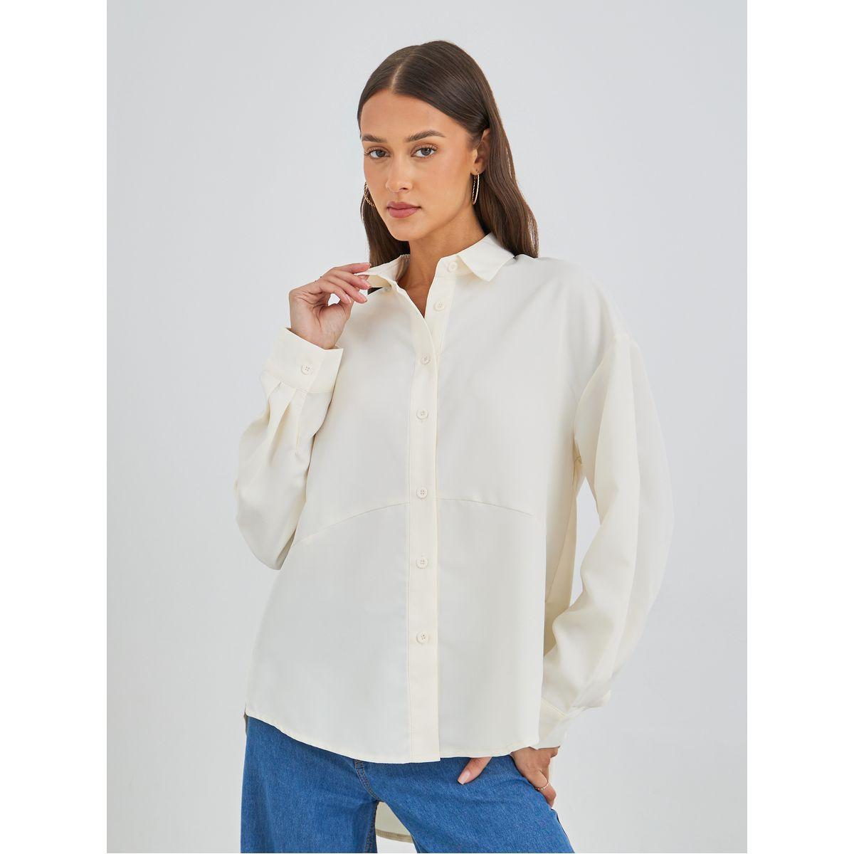 بلوزة فضفاضة سادة بأكمام طويلة-women-clothing-shirtsandblouses-shirts-image-3