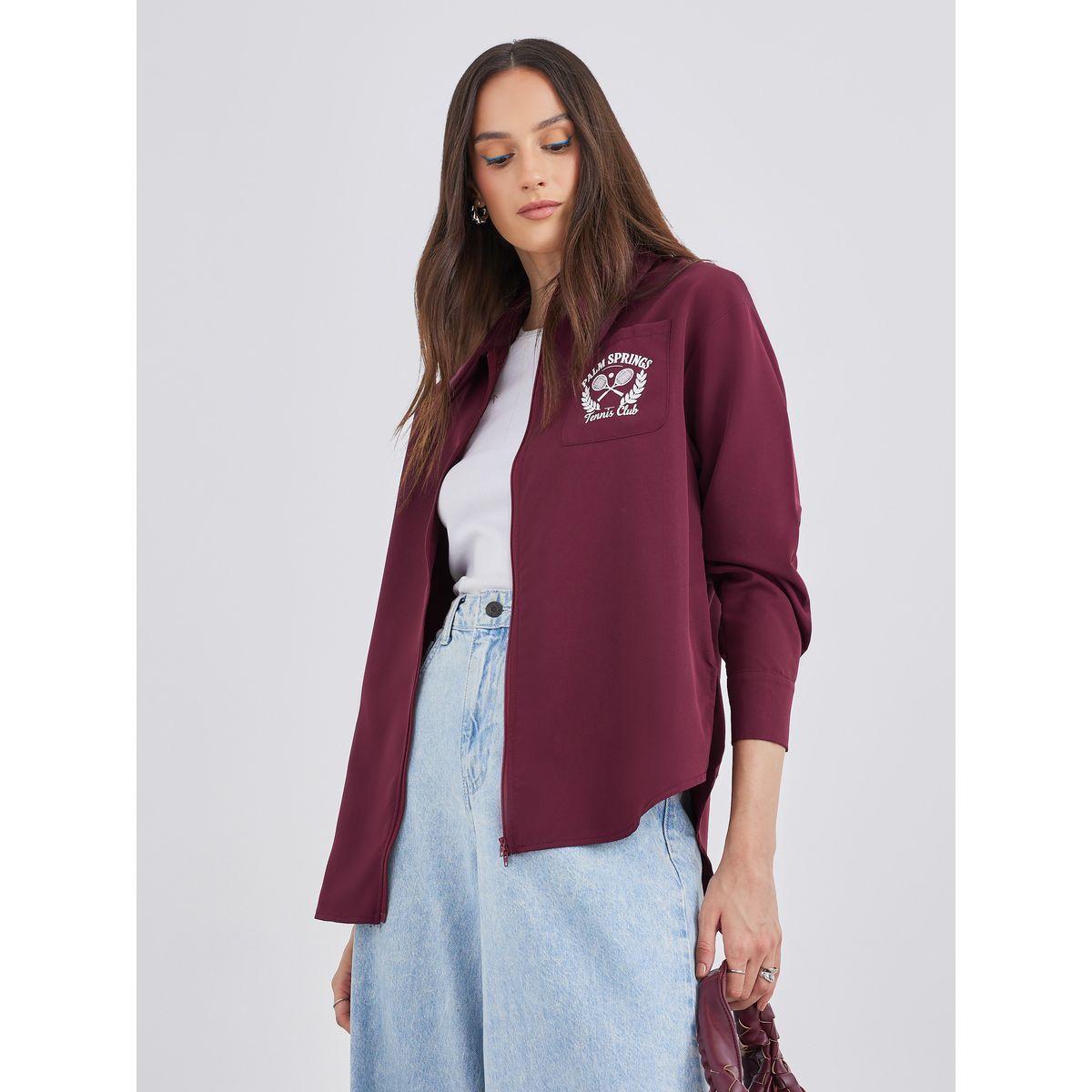 بلوزة فضفاضة بجيب مُطبع-women-clothing-shirtsandblouses-shirts-image-1