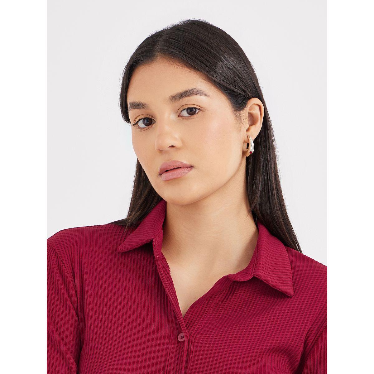 بلوزة طويلة بتفاصيل مُضلعة-women-clothing-shirtsandblouses-shirts-image-3