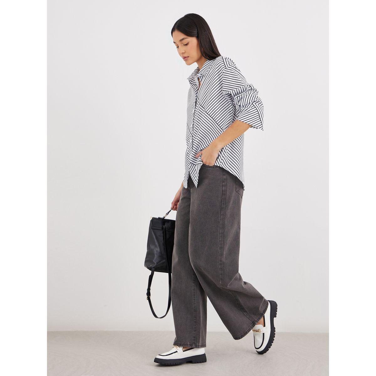 Styli Striped Dropped Shoulder Oversized Shirt-women-clothing-shirtsandblouses-shirts-image-3