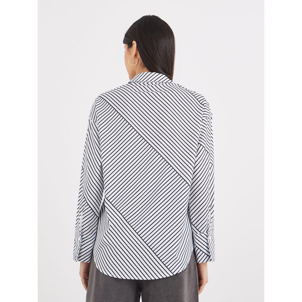 Styli Striped Dropped Shoulder Oversized Shirt-women-clothing-shirtsandblouses-shirts-image-5