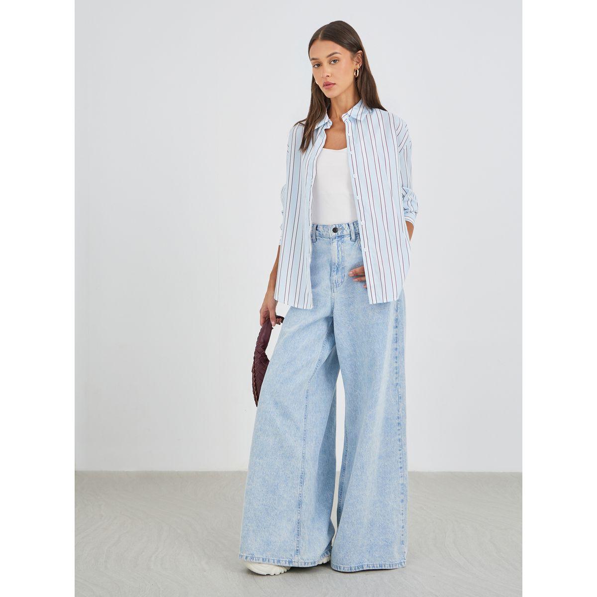 Styli Striped Oversized Long Sleeve Shirt-women-clothing-shirtsandblouses-shirts-image-2