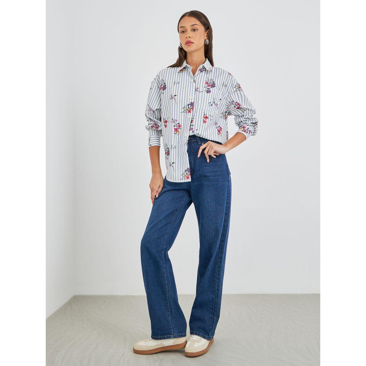 Styli Floral Print Oversized Shirt-women-clothing-shirtsandblouses-shirts-image-3