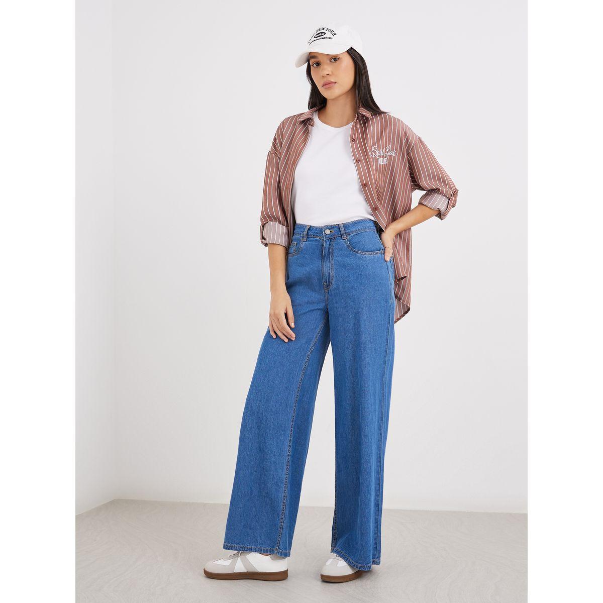 بلوزة فضفاضة مخططة بتفاصيل مُطرزة-women-clothing-shirtsandblouses-shirts-image-3