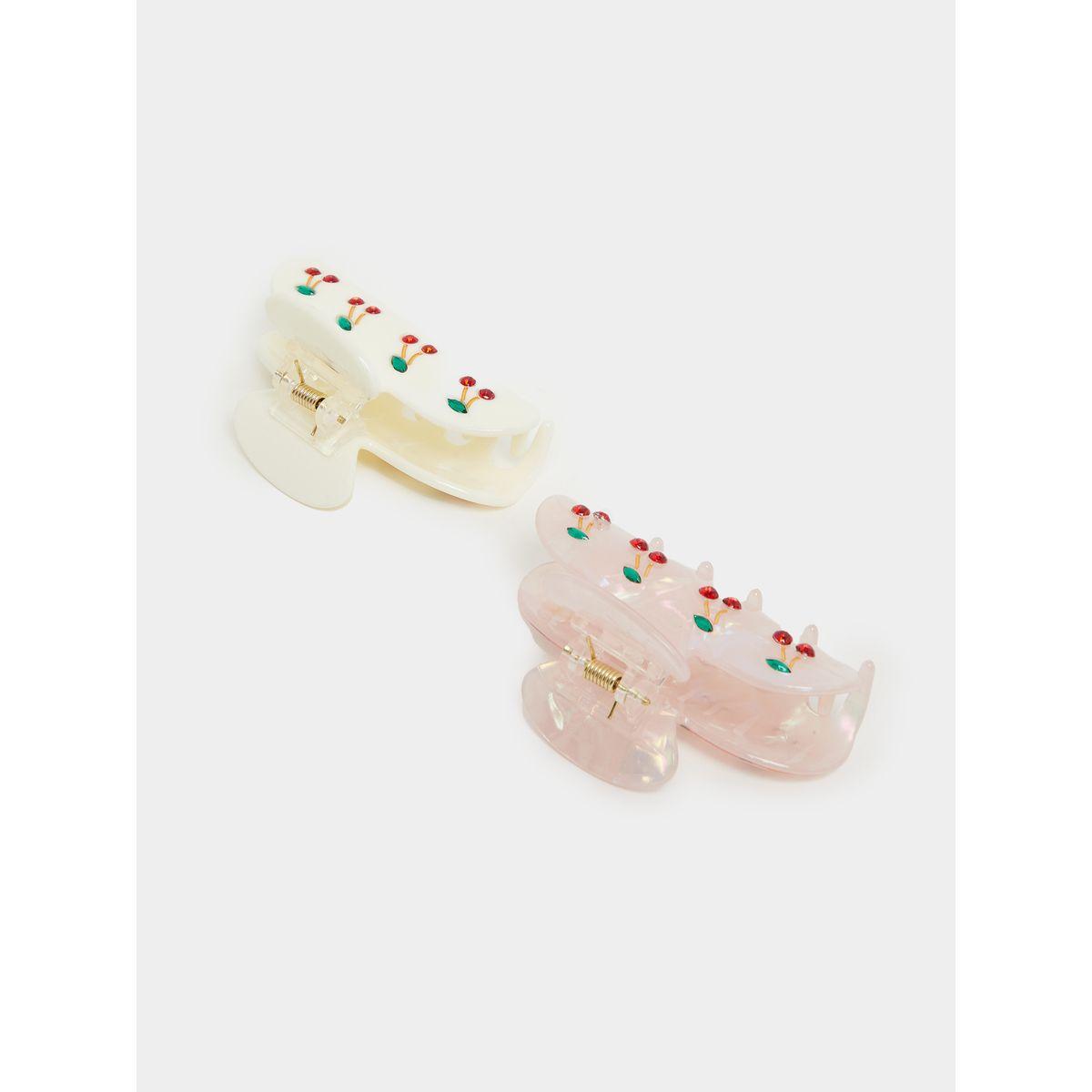 Styli Set of 2 - Printed Hair Claw-women-hairaccessories-image-2