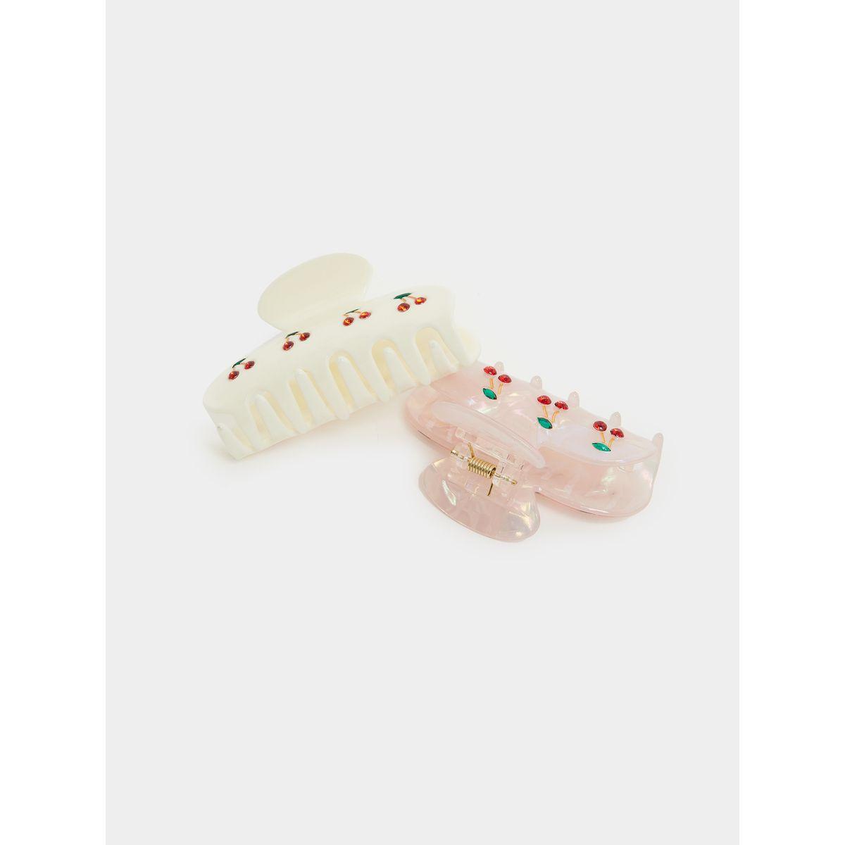 Styli Set of 2 - Printed Hair Claw-women-hairaccessories-image-3