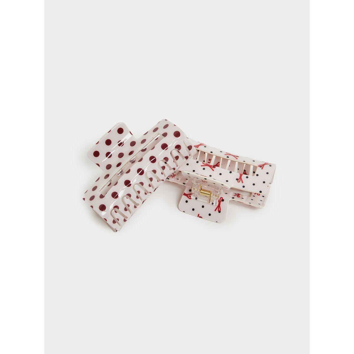مشبك شعر مطبع بنقاط بولكا-women-hairaccessories-image-3