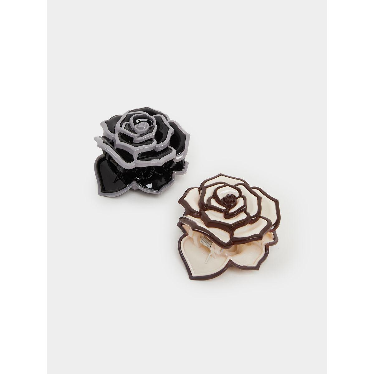 Styli Set of 2 - Floral Hair Claw-women-hairaccessories-image-2