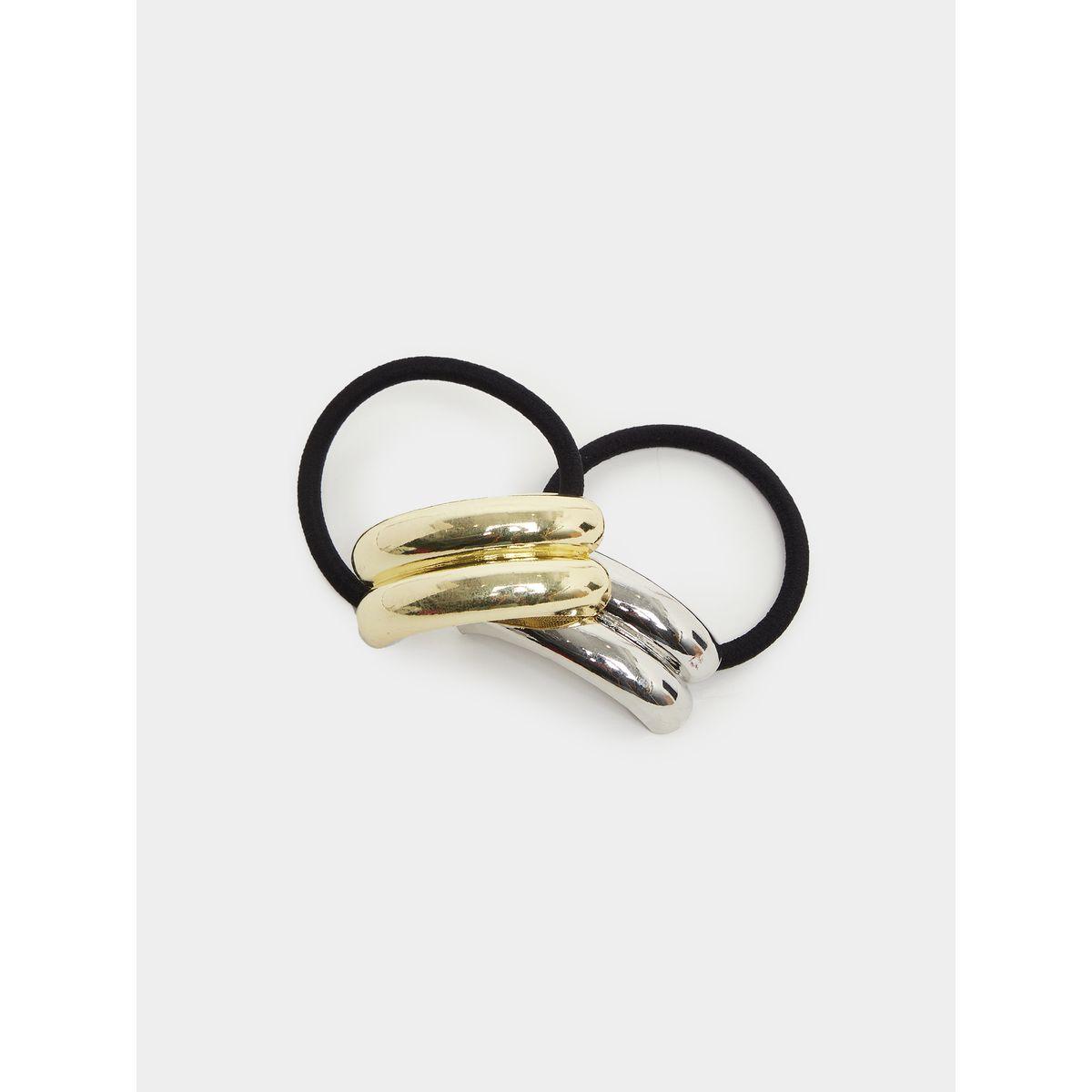 Styli Set of 2 - Metal Accent Hair Tie-women-hairaccessories-image-3