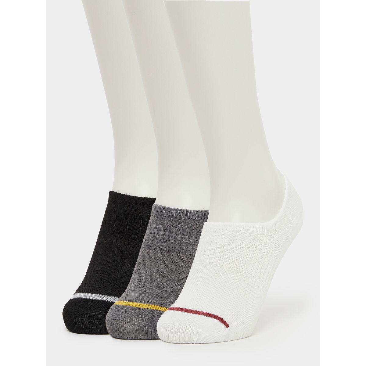 Styli Set of 3 - Breathable Striped Ankle Socks-men-socks-image-1