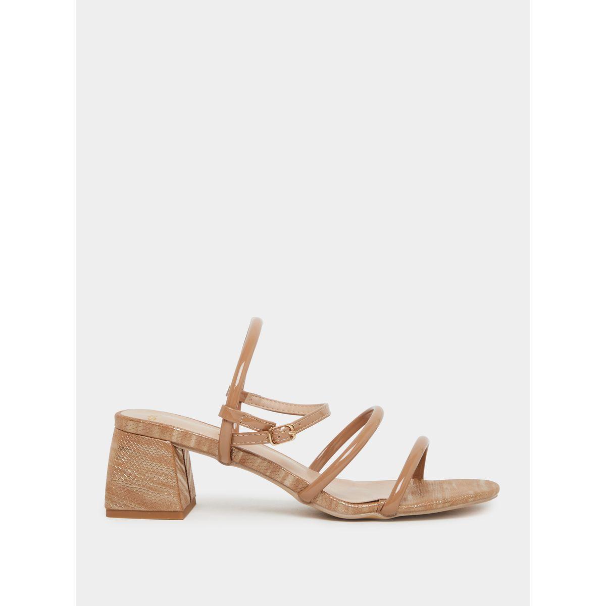 Styli Sling Back Block Heel Sandals-women-shoes-sandals-heeled-image-1