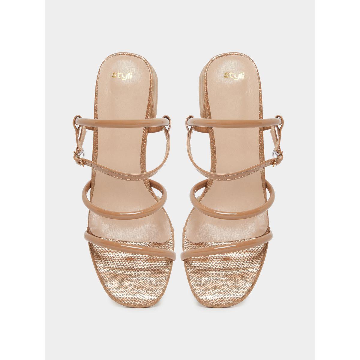 Styli Sling Back Block Heel Sandals-women-shoes-sandals-heeled-image-5