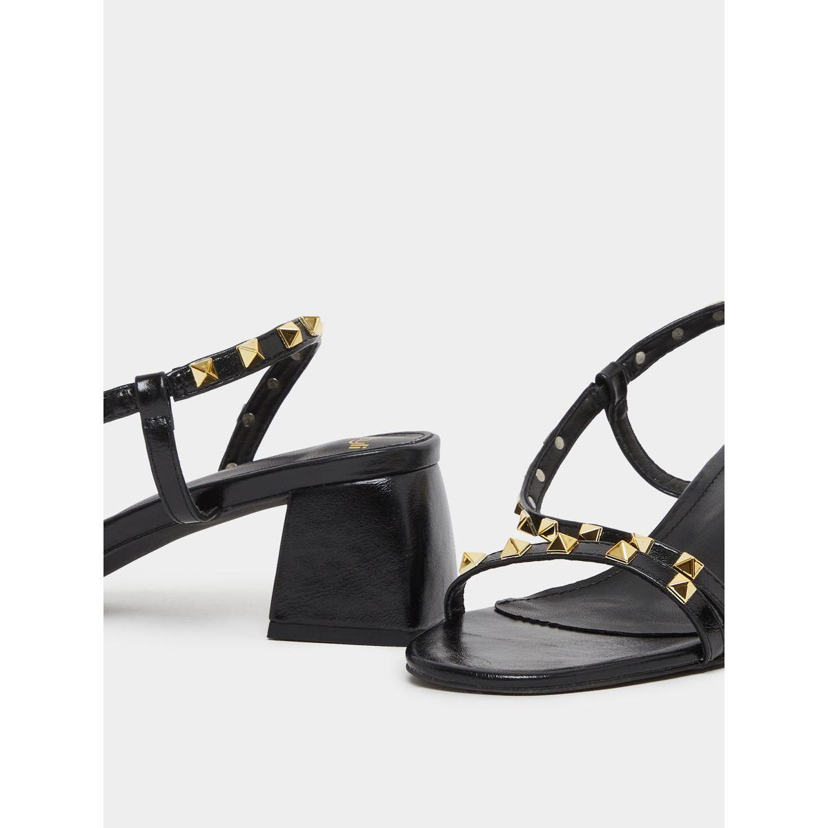 Styli Studded Block Heel Sandals-women-shoes-sandals-heeled-image-3